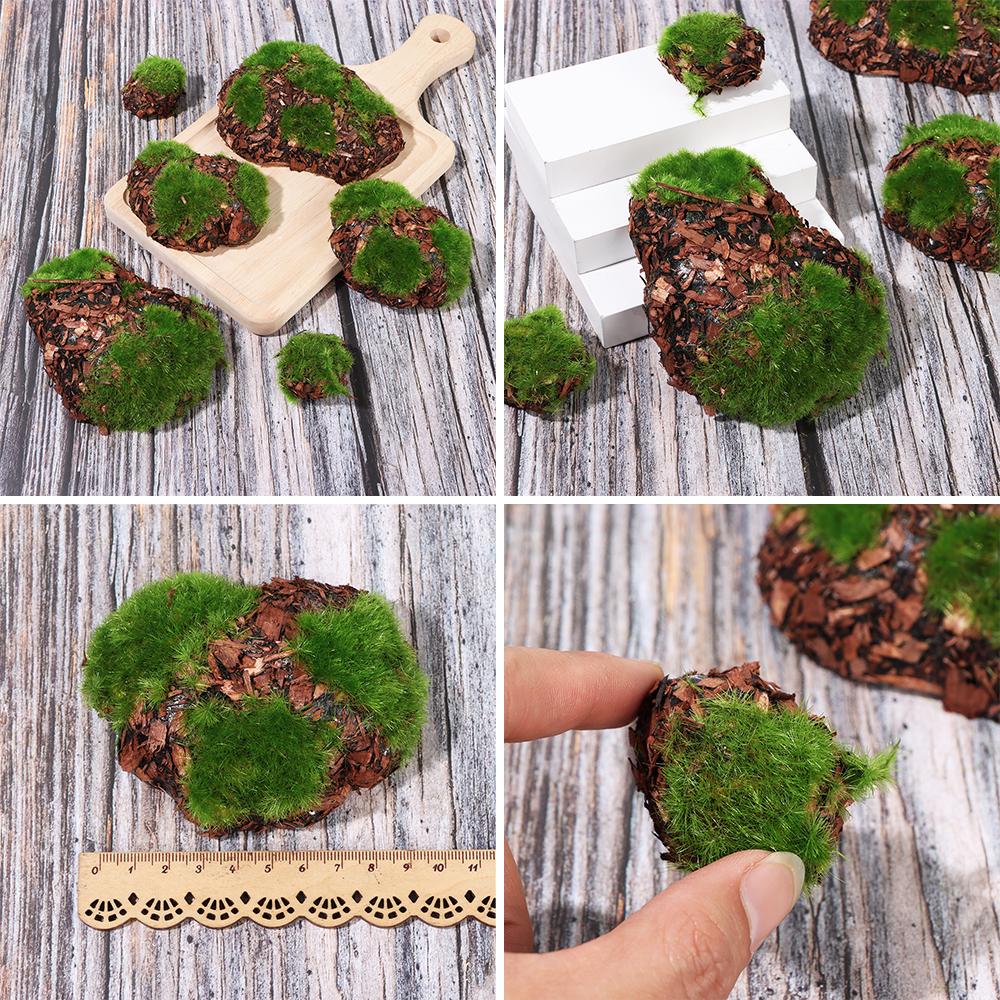 Сад фей Садовое украшение Имитация камней Зеленый мох Камень Микроландшафт Искусственные каменные блоки