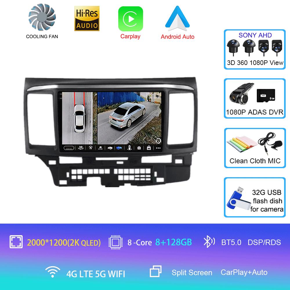 Android 14 для MITSUBISHI LANCER 9 10 X 2008 2009 2010 2011 - 2016 9-дюймовый стерео аудио автомобильный радиоприемник GPS плеер Carplay Auto Screen