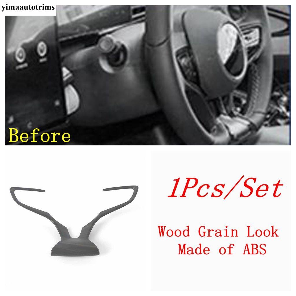 Car Steering Wheel Frame Decoration Cover Trim For BYD Seal EV - 2024 Black / Carbon Fiber / Wood Grain Style Accessories