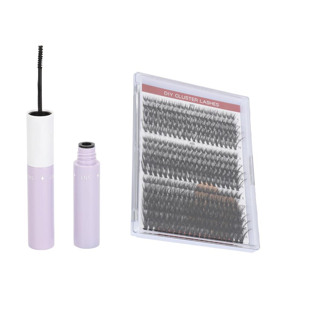 Набор для наращивания ресниц на 320 кластеров, 8/10/12/14/16 мм, смешанный набор для реалистичного наращивания ресниц с 10 мл клея