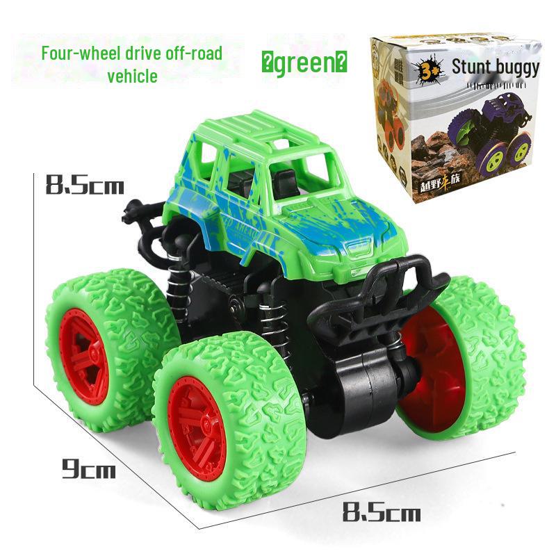 Детская четырехколесная инерционная трюковая машинка - вращающаяся внедорожная модель игрушки