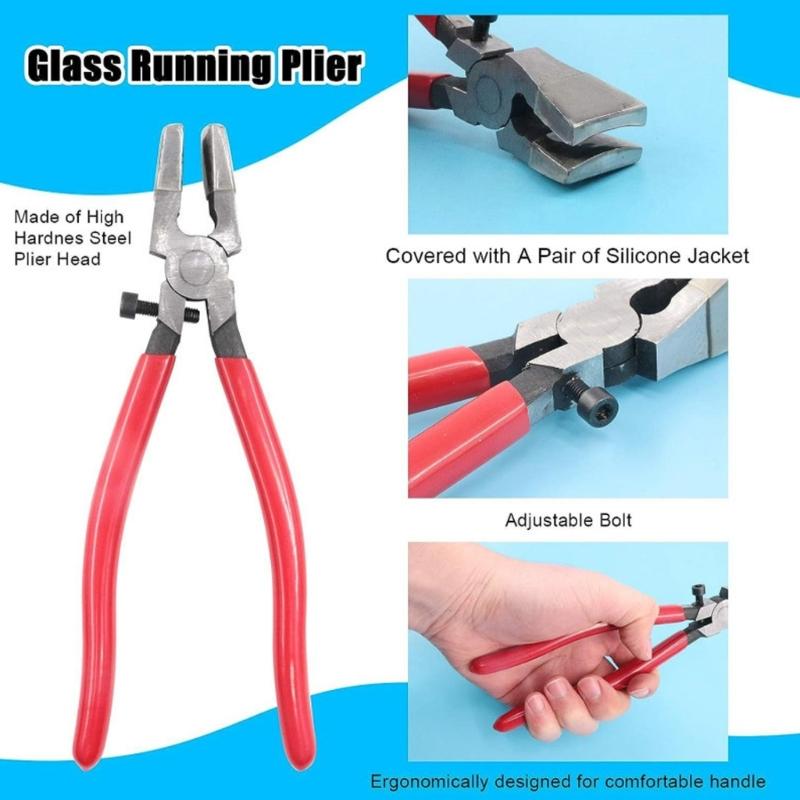 10PCS Heavy Duty Glass Cutter Kit Includes Running Breaking Pliers Oil Feed Tool For Cutting On Tile Mirror Projects