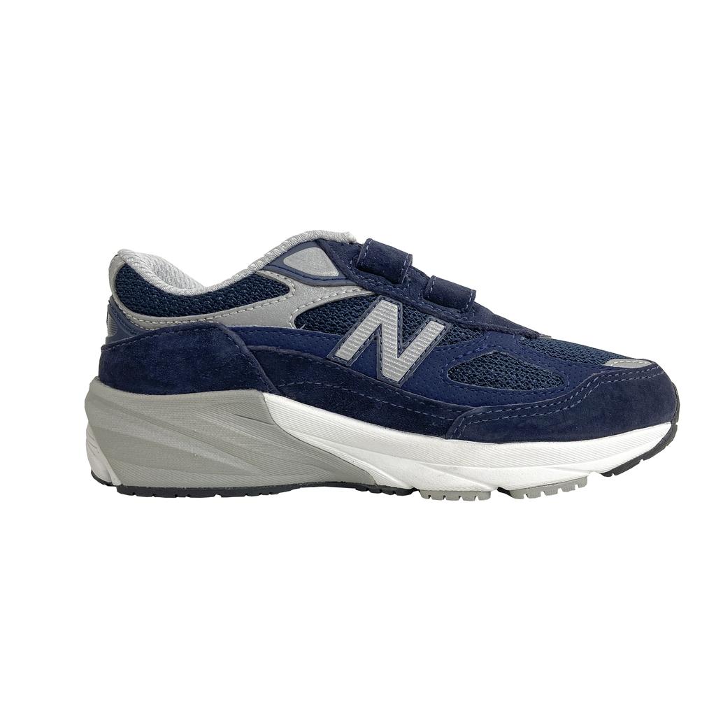 New Balance NB 990 V6 Липучка Амортизация, Износостойкие Низкие Детские Повседневные Кроссовки Синие PV990NV6