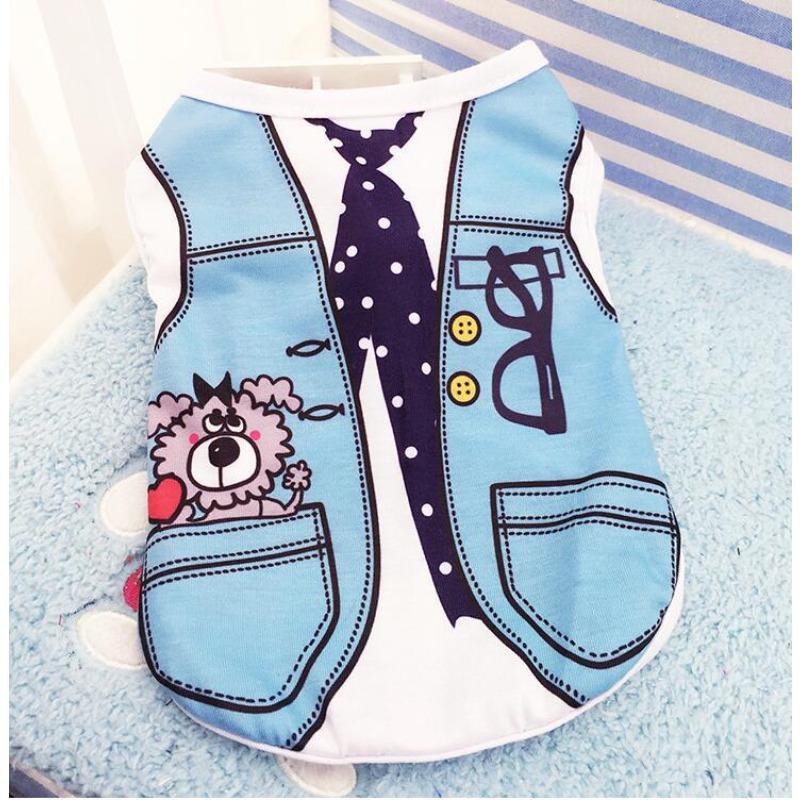Pet Spring/Summer Kitten Vest Dog Cat Clothing Dog Clothing Mesh Teddy Bigbear Pomeranian Clothing Supplies