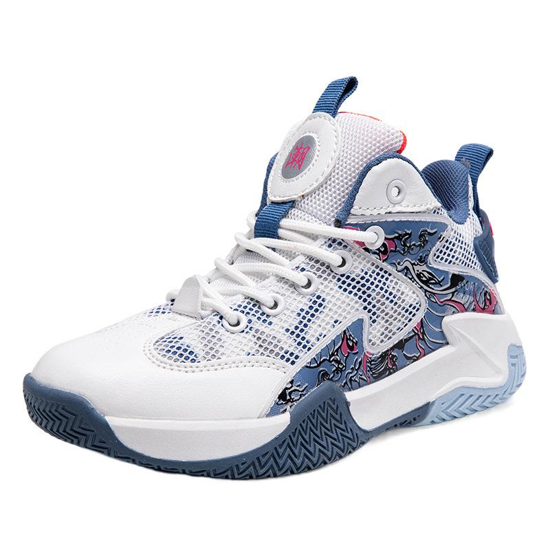 Мужские баскетбольные кроссовки сетчатые кроссовки для реальных игр летние кожаные водонепроницаемые кроссовки со средней высотой студенческие нескользящие и износостойкие кроссовки