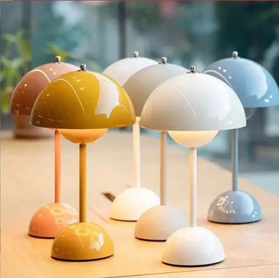 Светодиодная настольная лампа Nordic Mushroom Desk Light Type-C с аккумулятором и верхним сенсорным выключателем, украшение комнаты, ночные светильники для спальни