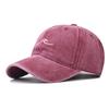 Style Street Urban Hop Hip Vintage Simple Hats For Women Men Snapback Caps Wave Ripple Embroidery Baseball Cap Solid Color Washed Cotton Dad