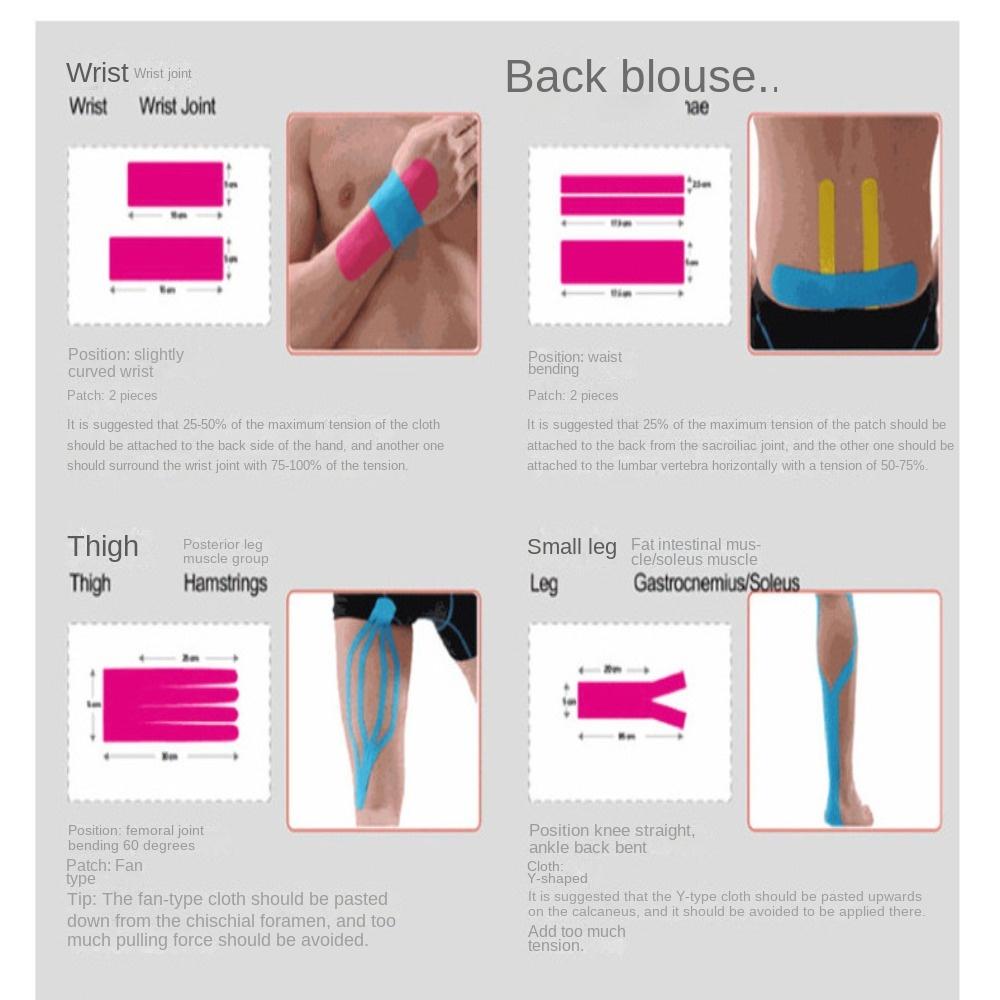 Эластичная мышечная лента для физиотерапии, самоклеящаяся повязка, терапевтическая лента, бодибилдинг