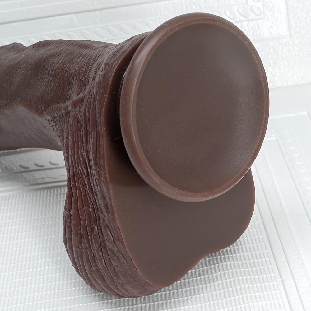 Реалистичный черный дилдо 9,65 дюйма с присоской, несколько размеров, жидкий силикон, стимуляция точки G и анальная стимуляция для пар, игра без рук