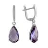 Silver Earrings with Alexandrite 12.28ct (2050155)