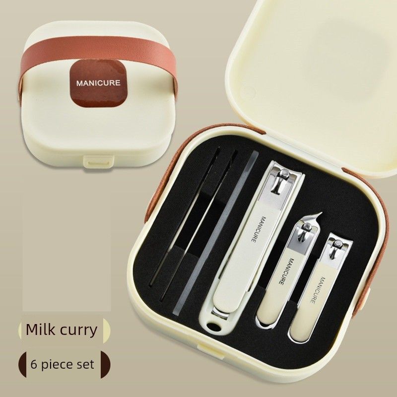 Nail art high-grade mirror Suit combination with mirror nail clippers Suit full set of nail clippers manicure tools