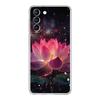 Чехол для телефона Samsung Galaxy S25 S24 S23 FE S22 Ultra S20 S21 5G S10 S9 Plus S10E S8 Мягкий прозрачный чехол Роскошный цветок лотоса