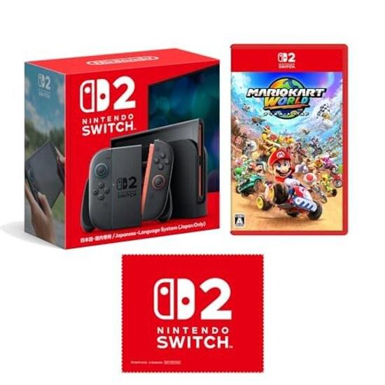 Nintendo Switch2 (Только для внутреннего использования в Японии) + Mario Kart World -Switch2 Специальный бонус Логотип Дизайн Салфетка из микрофибры в комплекте