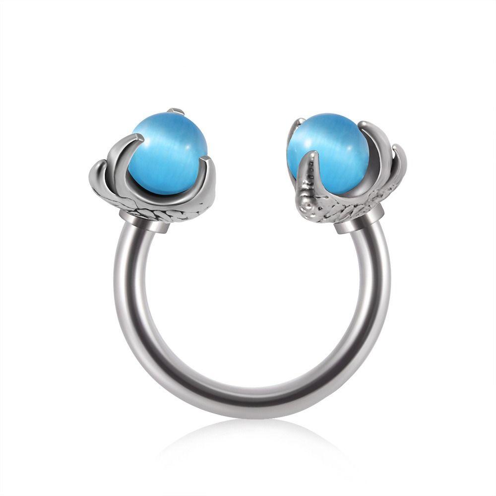 Ring Indian Style Crystal Piercing Clip Fashion Body Jewelry Septum Piercings Dragon Claw Nose Ring