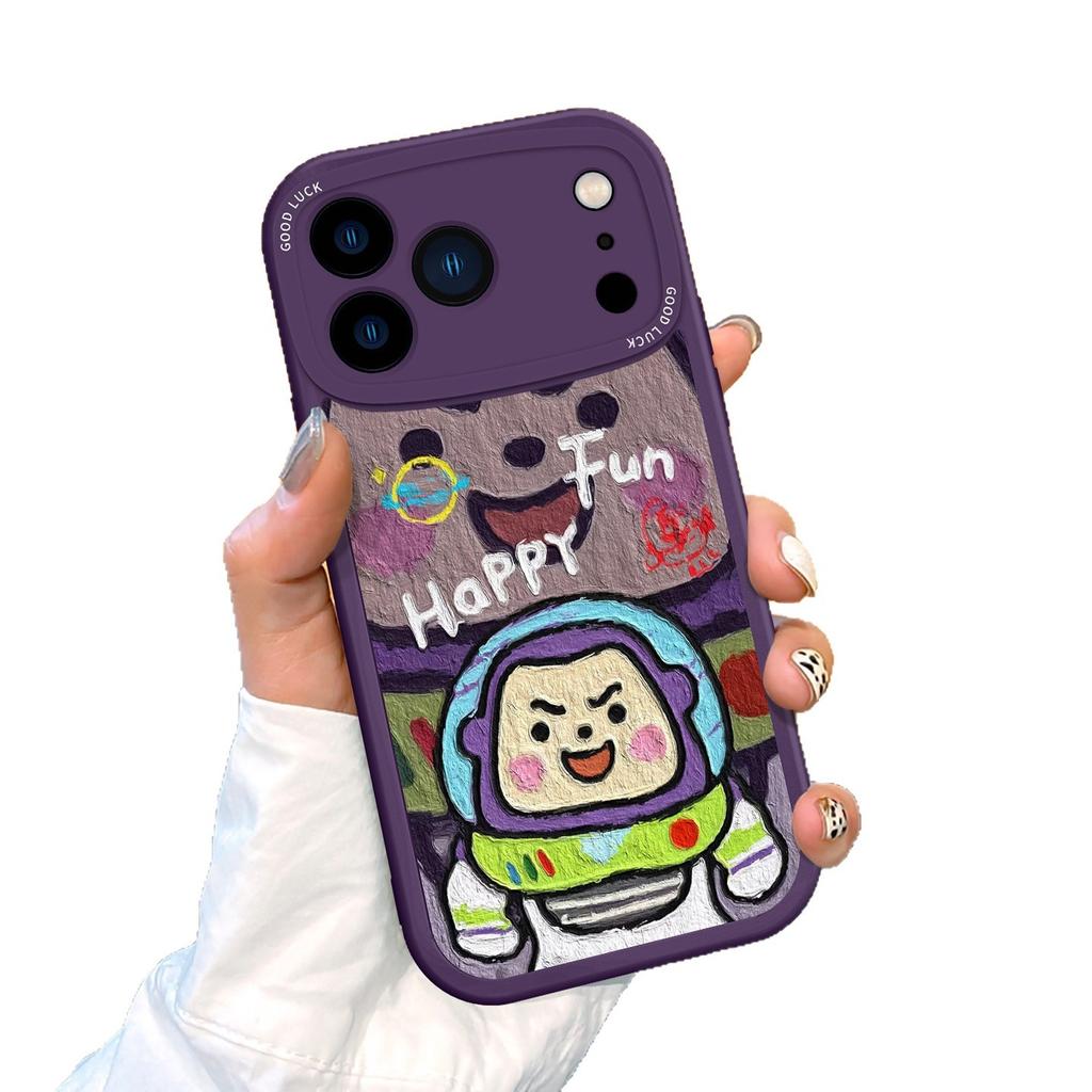 Couple Apple 17 mobile phone protective case Buzz Lightyear iPhone16promax all-inclusive 15plus toy man