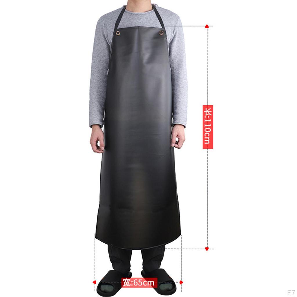 Heavy Duty Waterproof Apron, Oil Resistant Lightweight Wear Industrial Apron for