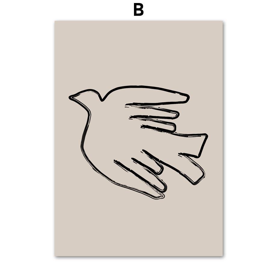 Абстрактные Бохо Радуга Ваза Растение Лист Линия Плакаты И Принты Холст Картина Скандинавские Настенные Картины Для Декора Гостиной