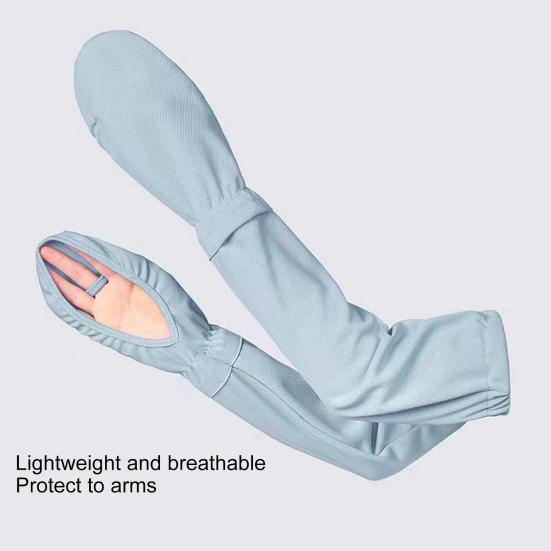 1 пара летних нарукавников, быстросохнущая защита от пота, солнцезащитный козырек, полные рукава, анти-УФ-сенсорный экран, тонкая защита рук, нарукавники для верховой езды на открытом воздухе