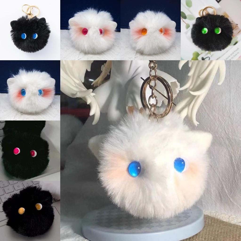 Adorable Cat Plush Ball Pendant With Creative Design For Girls In Soft Fluffy Fabric