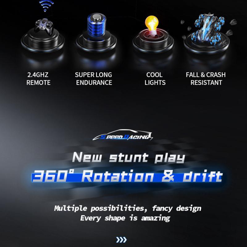 Gesture Sensing RC Stunt Car, 2.4 GHz Hand-Controlled Car for Kids, RC Car Toy with Lights Music, Off-Road 360° Rotation RC Drift Car for Boys & Girls