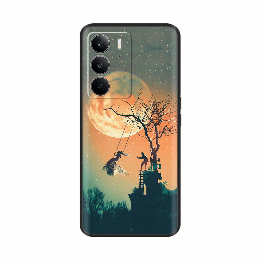 Для Realme 14x 5G Чехол Модный Цветок Мультфильм Мягкий Силикон Задняя Крышка Для Oppo Realme 14x 5G 14 X Чехлы Для Телефона Защитные Fundas