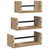 Wall Shelf Set 3 pcs Artisan Oak 40x16x14cm Engineered Wood