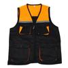 Reflective Working Vest with 4 Pockets Color Block Zipper Front High Visibility Safety Vest with