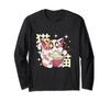 Cute Cat Eating Ramen Japanese Pattern Long Sleeve T-Shirt