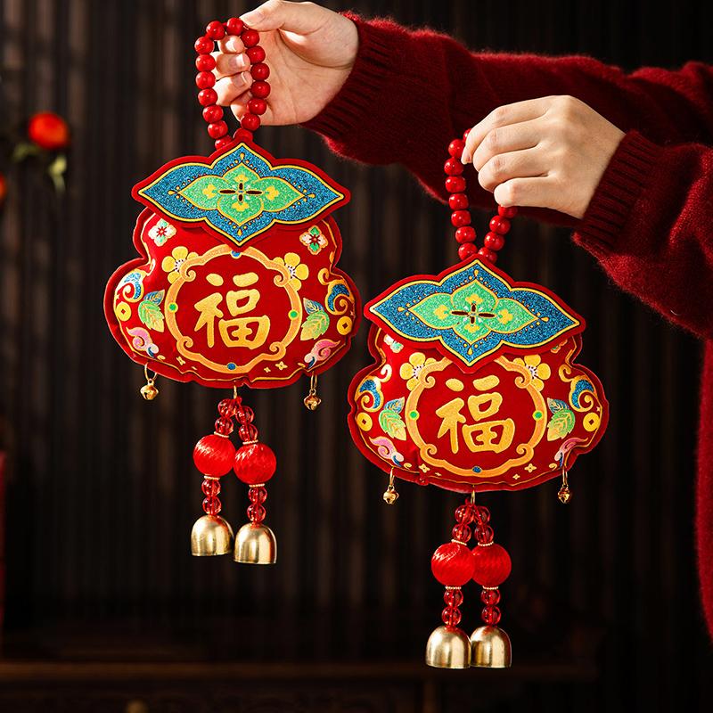 2026 Китайский Лунный Новый год Подвесные Украшения-Подвески Праздник Весны Китайский Узел с Кисточкой 3D Настенное Украшение на Дверь