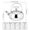 Large Capacity Coffee Kettle Stainless Steel Teapot Portable Water Kettles  Home Office