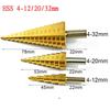 Pagoda Shape Hole Cutter Metric Spiral Flute 4-12/20/32mm HSS Steel Cone Drill Bit