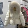 Winter Big Fur Collar Cotton Down Puffer Jacket Women's Loose Thick Strawing Snow Parka Thick Warm Overcoat