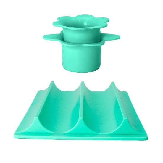 Cake Pop Cutter with Tray Round Cake Pop Mold 1.75" High-Capacity Dual-Cavity Tray Easy-Clean Cookie Mold Kit for Kitchen Bakery