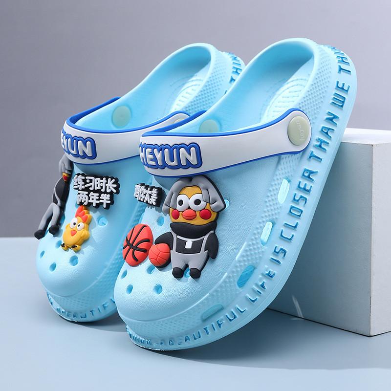 Удобные Дышащие Летние Мультяшные Клоги для Девочек и Мальчиков для Игр в Помещении и на Открытом Воздухе