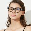 5804 Cat'S Eye Flat Mirror Female, Wave Pattern Glasses Trend