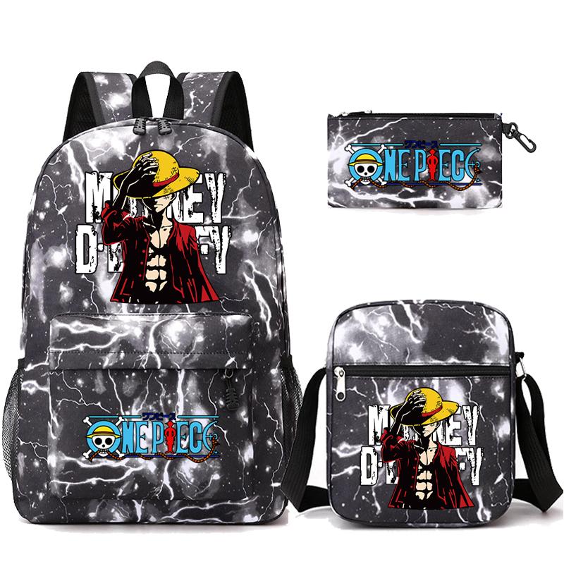 3 шт./компл. аниме цельная сумка большой емкости унисекс рюкзак с наплечной сумкой пенал для студента для девочки мальчика студенческий повседневный рюкзак для отдыха