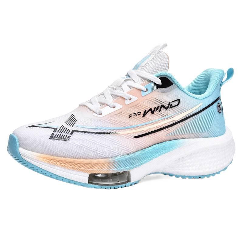 Popcorn Carbon Plate Soft Shock Absorption Rebound Running Shoes Light and Comfortable Air Cushion Mesh Shoes Outdoor Physical Training Shoes