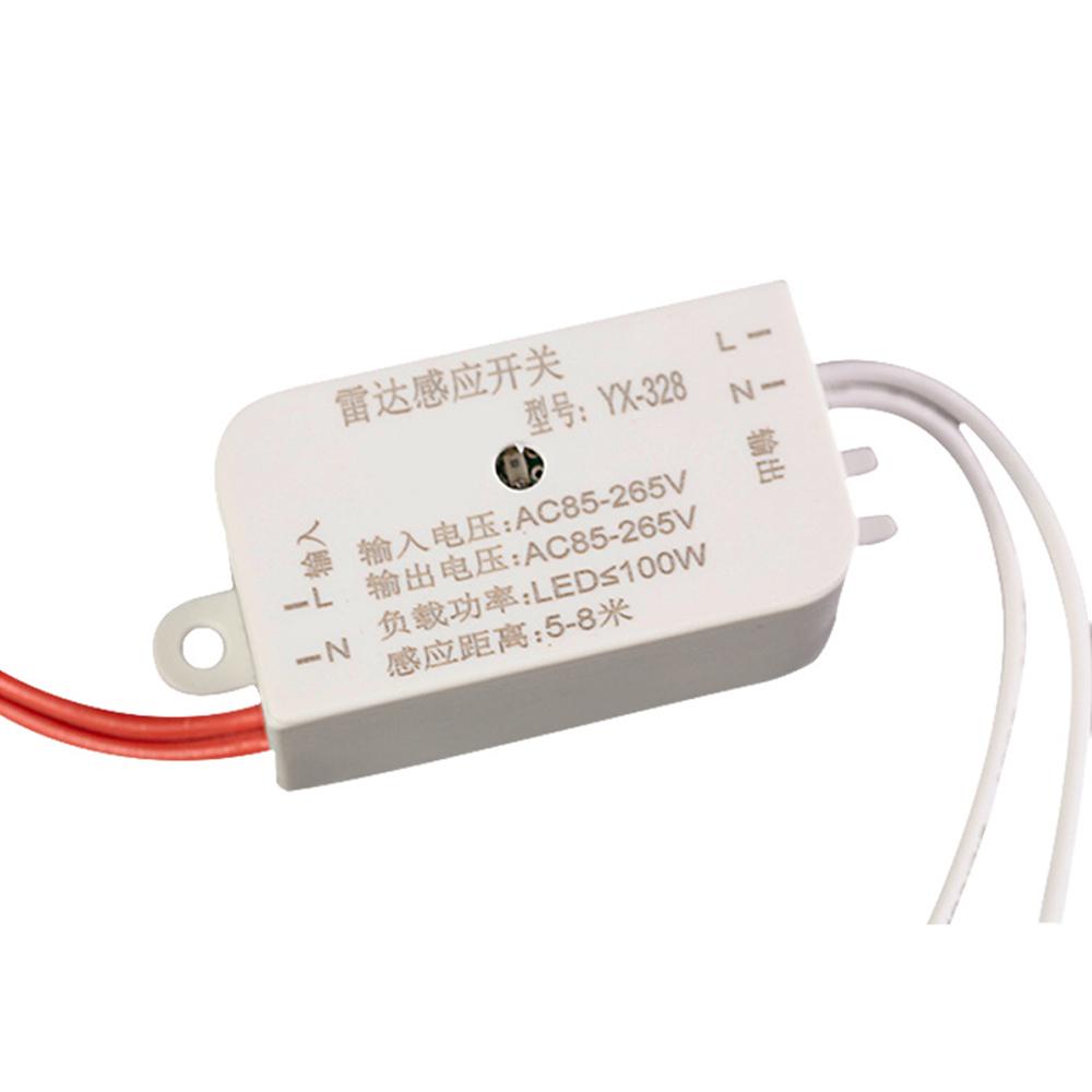 Интеллектуальный инфракрасный датчик движения (PIR) AC85-265V 50Hz, модуль управления освещением с датчиком движения (микроволновый радар) для светодиодных ламп.