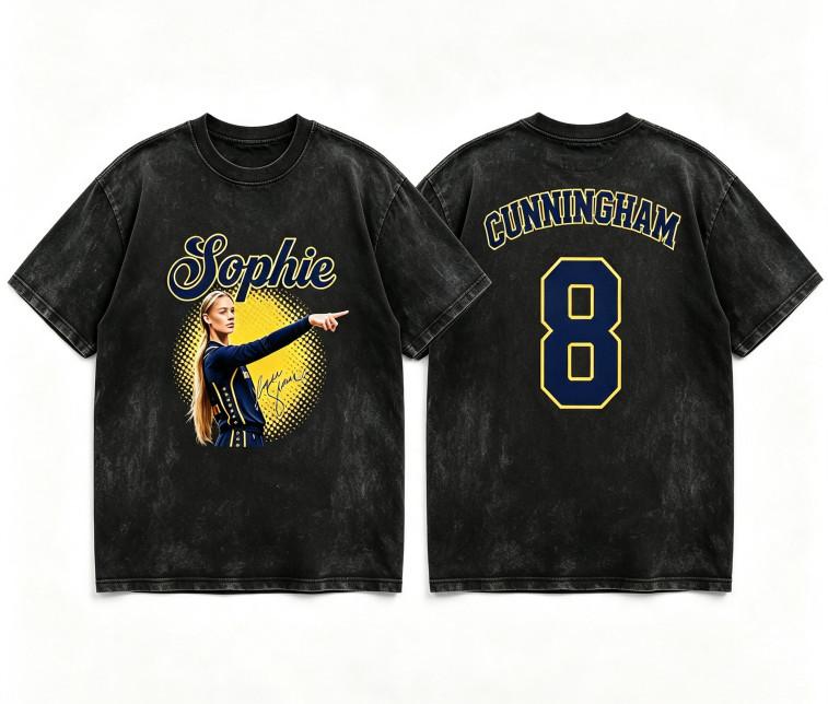 Spicy Sophie Cunningham Number 8 Double Sided Print T-shirt