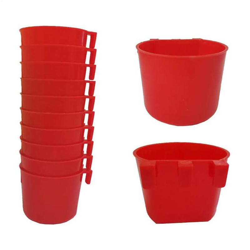 Chicken Water Cups Bird Food Feeder Bowl Portable Hangable Wide Mouth Water Feeding Cup 8oz for Farm Coop Chicken Birds