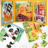 Magnetic Puzzles Games for Kids Busy Quiet Cartoon Animals Jigsaw Book Montessori Baby Educational Toys Children's Early Gifts