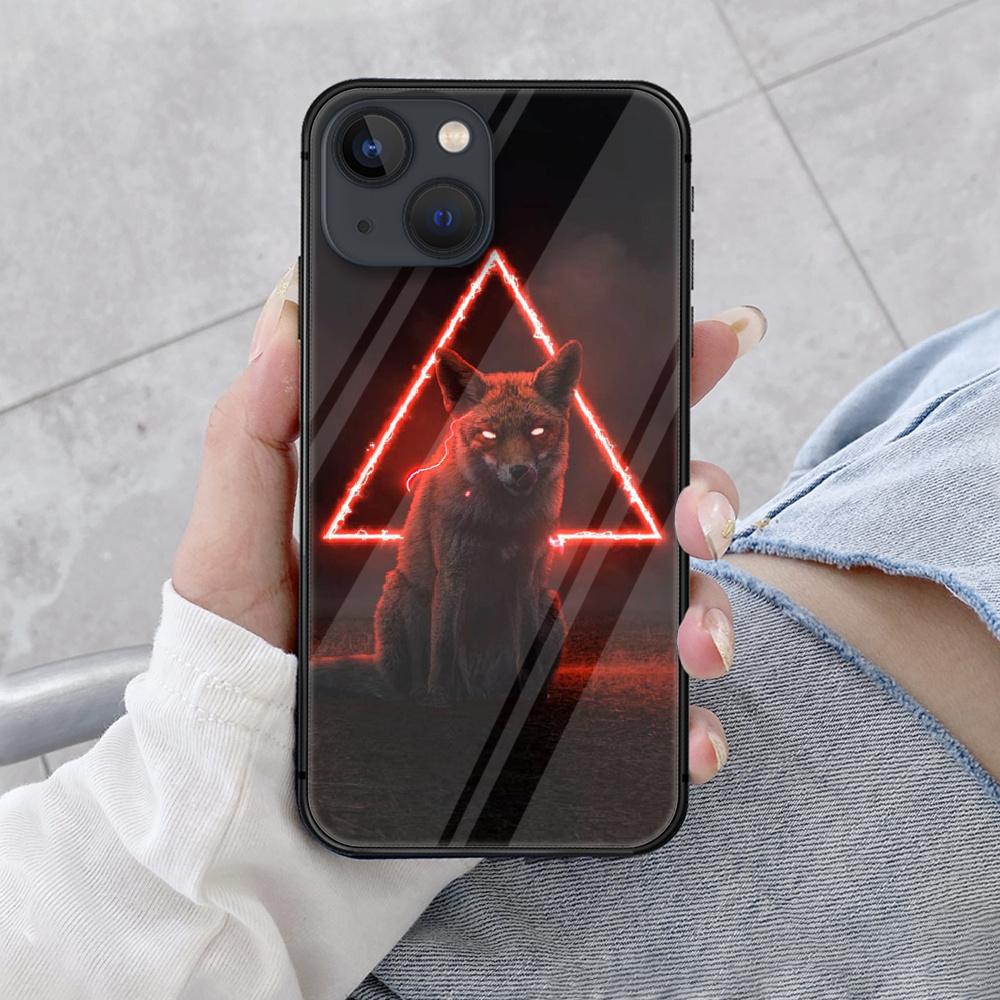 Чехол для телефона из закаленного стекла с волком для iPhone Samsung Galaxy OnePlus Oppo Xiaomi Redmi Note SA 7 8 9 10 11 12 13 14 20 21 22 53 Pro Max Plus Ultra