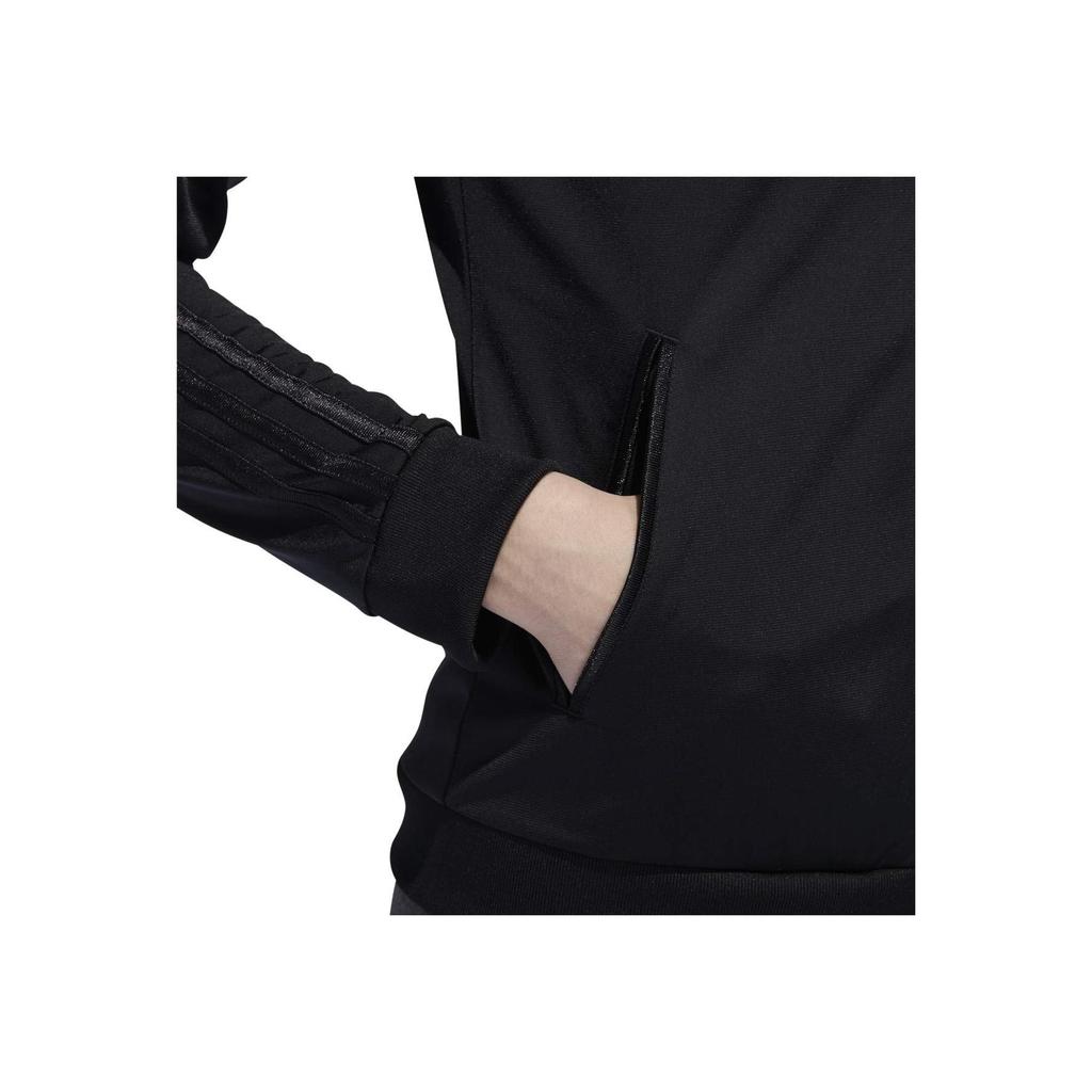 adidas Женская классическая спортивная куртка с 3 полосками Черная DZ7656