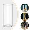 Modern Clear Glass Flower Vase Glass Cylinder Vase Floral Container Flower Vase Elegant Table Centerpiece Decoration