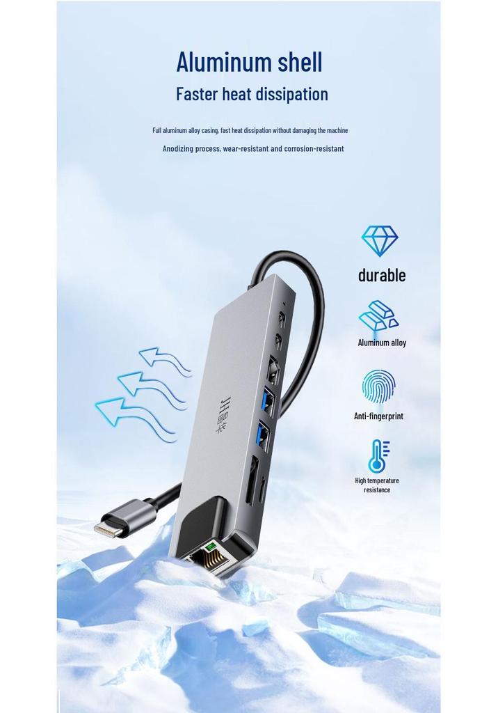 USB-док-станция: 8-в-1 HDMI, Ethernet, Многопортовый концентратор-адаптер