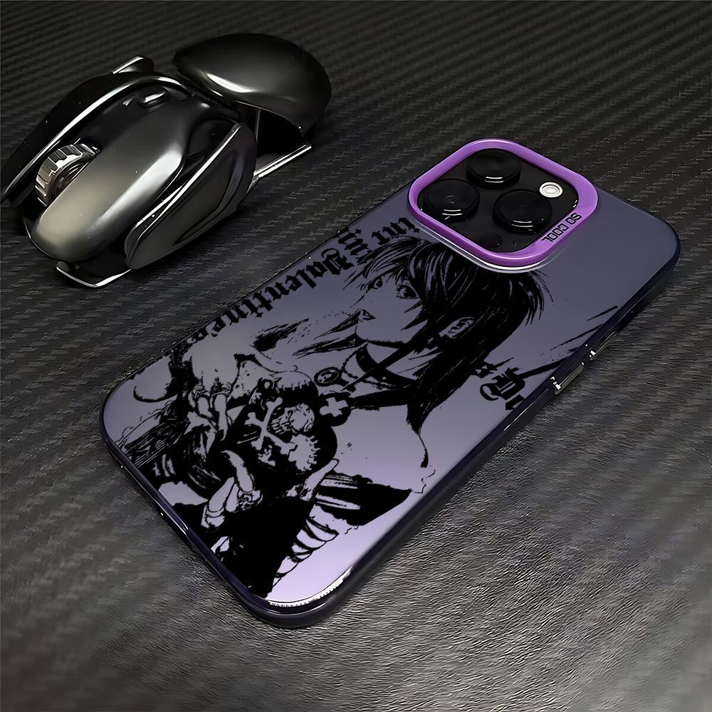 Роскошный Чехол Clmj Тетрадь Смерти Миса Для iPhone 17 Air 16e 15 14 13 12 11 Pro Max Plus Mini SE Противоударный Матовый Задний Чехол
