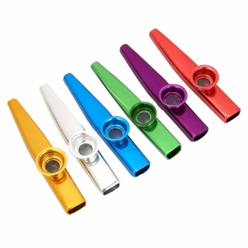 Vbestlife 6-Piece Kazoo Musical Instrument, Easy to Learn, Portable, Colorful, with Replacement Films, for Accompaniment