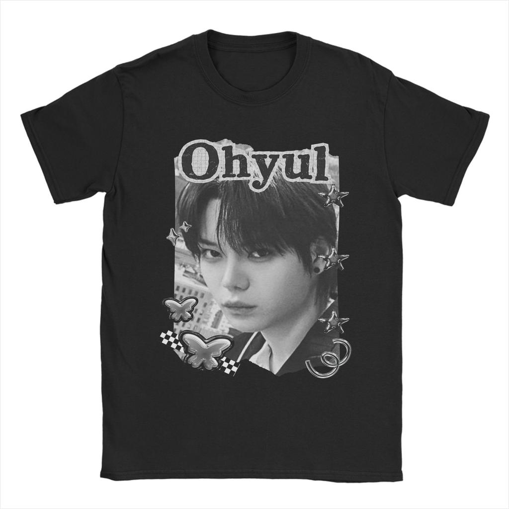 Унисекс Lngshots Kpop Boy Group Ryul Футболка Хлопковые Топы Потрясающие Футболки с Коротким Рукавом и Круглым Вырезом Вечеринки Футболки