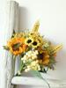 1 букет шелковых цветов, связанный вручную, букет искусственных подсолнухов, искусственные цветы для украшения свадебной вечеринки дома