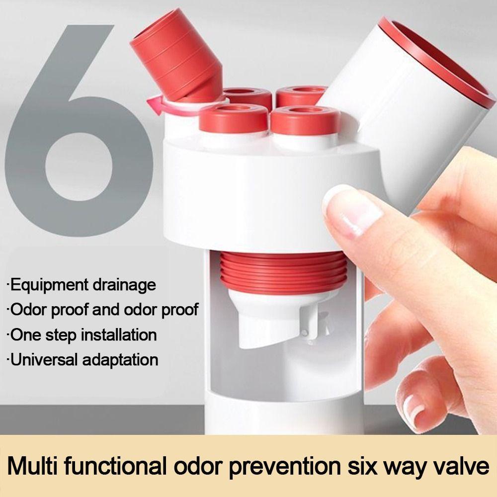 Кухонная раковина с защитой от запаха, канализационный отвод шесть-в-одном, универсальный соединитель для водопроводных труб